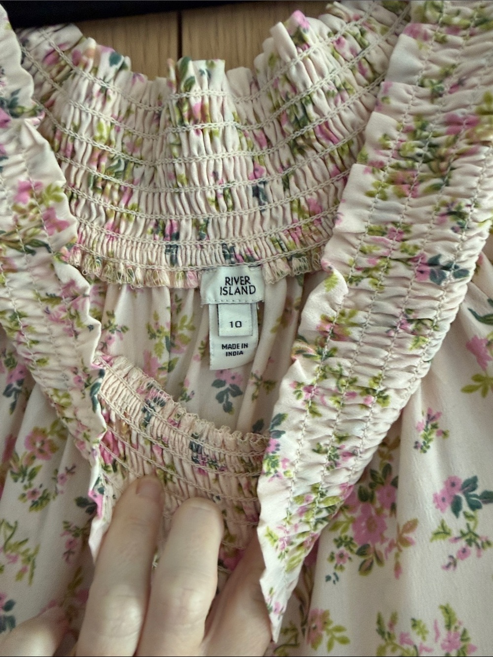 River Island Pink Floral Midi Tiered Dress - Picture 4 of 4